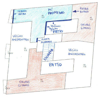 Plano edificio okupado
